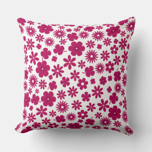 wildflower botanical tropical berry colour floral throw pillow
