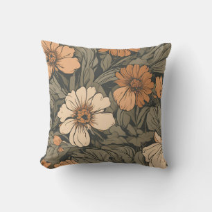 Wildflower Bouquet Cottagecore D9 Throw Pillow
