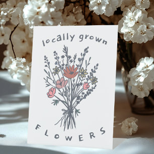 Wildflower Bouquet Flowers Florist Farmers Market Pedestal Sign