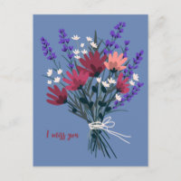 Wildflower Bouquet I MISS YOU Pretty CUSTOM