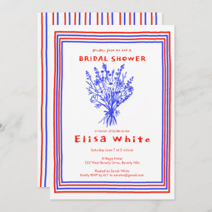 Wildflower Bouquet Rustic Whimsical Bridal Shower  Invitation