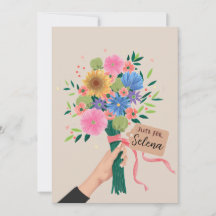 Wildflower Bouquet Thank You Card