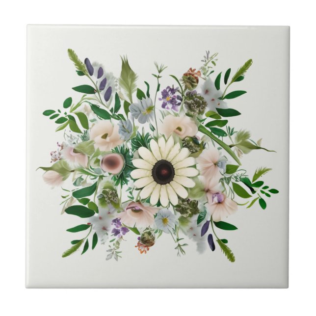 Wildflower Bouquet Tile (Front)