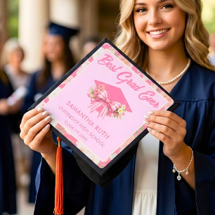 Wildflower Bow Best Grad Ever Graduation Cap Topper