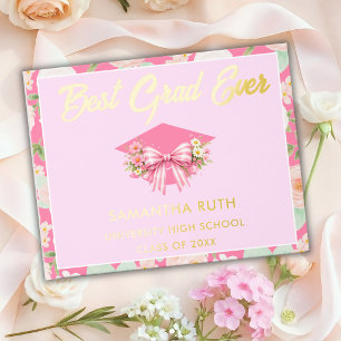 Wildflower Bow Best Grad Ever Graduation Party Guest Book