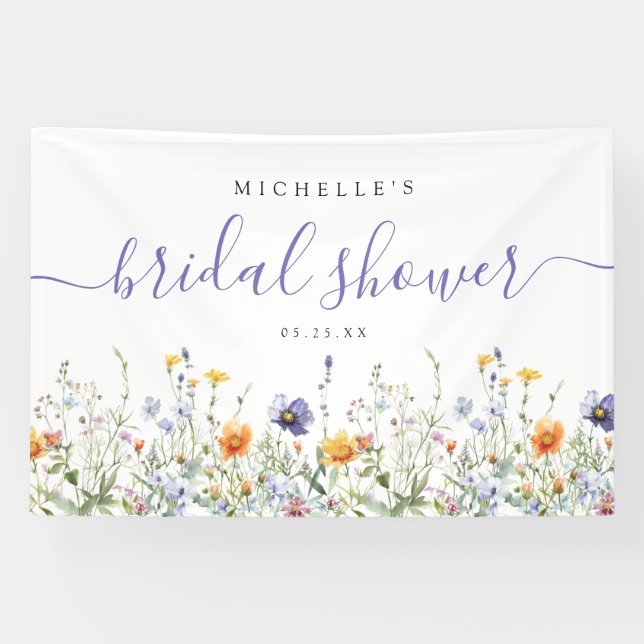 Wildflower Bridal Shower Banner (Horizontal)