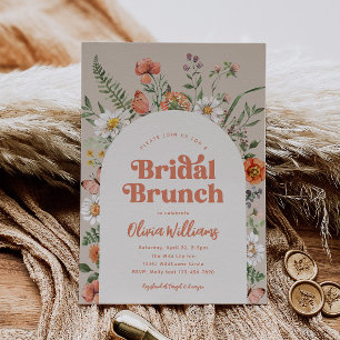 Wildflower Bridal Shower Brunch Invitation