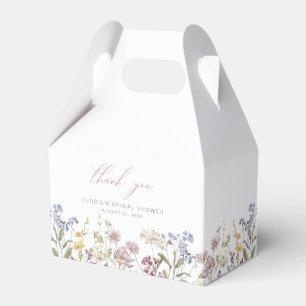 Wildflower Bridal Shower Favour Box Pink Floral