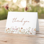 Wildflower Bridal Shower Floral Boho Garden Thank You Card<br><div class="desc">Express your gratitude with our Terracotta Wildflower Bridal Shower Thank You Card. This beautifully designed card captures the essence of nature's charm, featuring vibrant wildflowers against a warm terracotta backdrop. The delicate wildflowers symbolize the beauty and uniqueness of each moment shared during the bridal shower. The terracotta colour palette adds...</div>