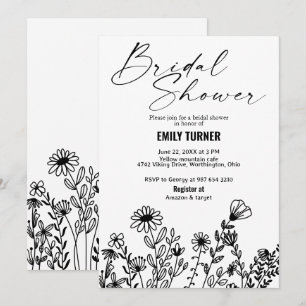 Wildflower Bridal shower Invitation