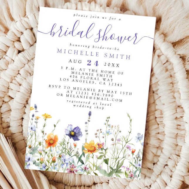 Wildflower Bridal Shower Invitation (Creator Uploaded)