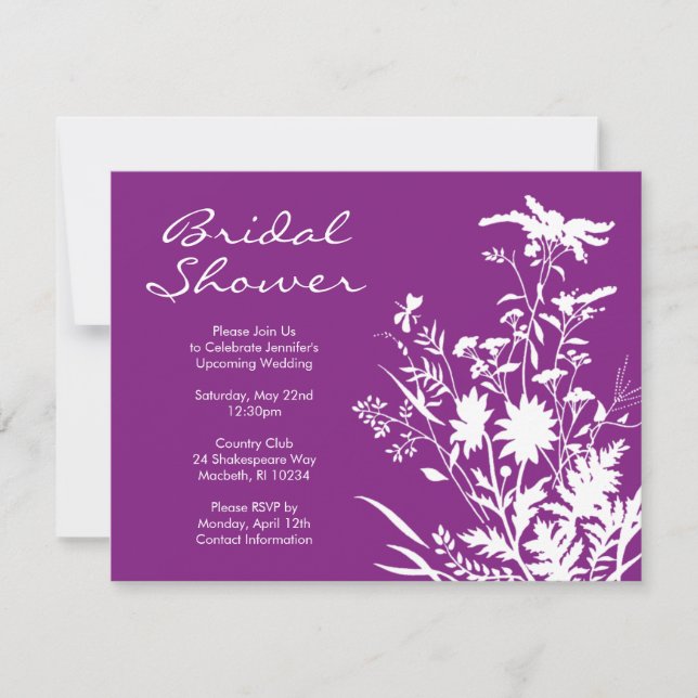 Wildflower Bridal Shower Invitation (Front)