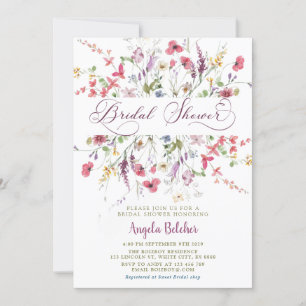 Wildflower Bridal Shower Invitation