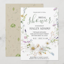 Wildflower Bridal Shower Invitation