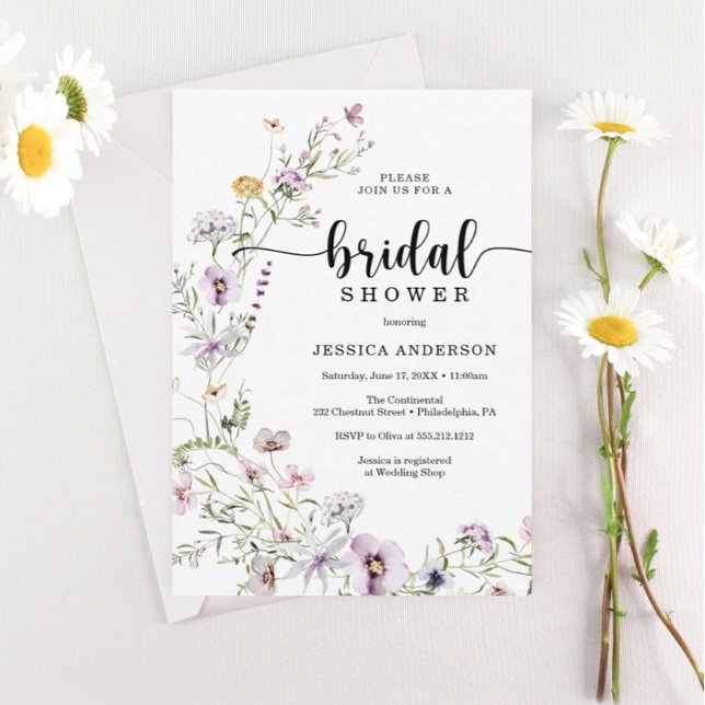 Wildflower Bridal Shower Invitation Card (Creator Uploaded)