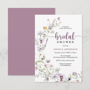 Wildflower Bridal Shower Invitation Card
