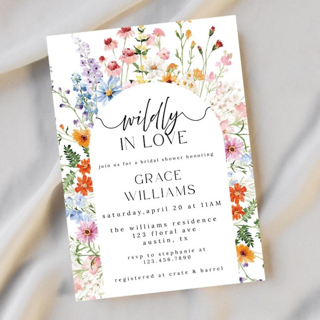 Wildflower Bridal Shower Invitation Template, Boho (Créateur téléchargé)