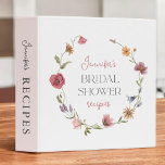 Wildflower Bridal Shower Recipe Binder<br><div class="desc">Wildflower Floral Bridal Shower Recipe Binder</div>