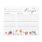 Wildflower Bridal Shower Recipe card