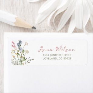 Wildflower Bridal Shower Return Address