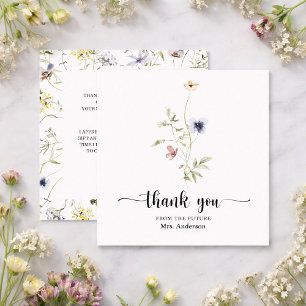 Wildflower Bridal Shower Thank You Card