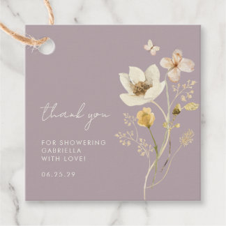 Wildflower Bridal Shower Thank You Favour Tags