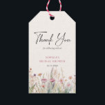 Wildflower Bridal Shower Watercolor Spring Favours Gift Tags<br><div class="desc">Pastel wildflower field "thank you" gift tags.</div>