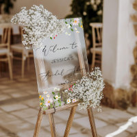 Wildflower bridal shower Welcome