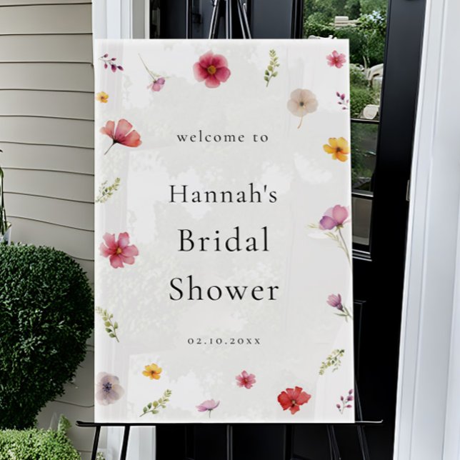 Wildflower Bridal Shower Welcome Acrylic Sign (Creator Uploaded)