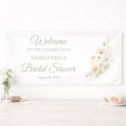 Wildflower Bridal Shower Welcome Banner