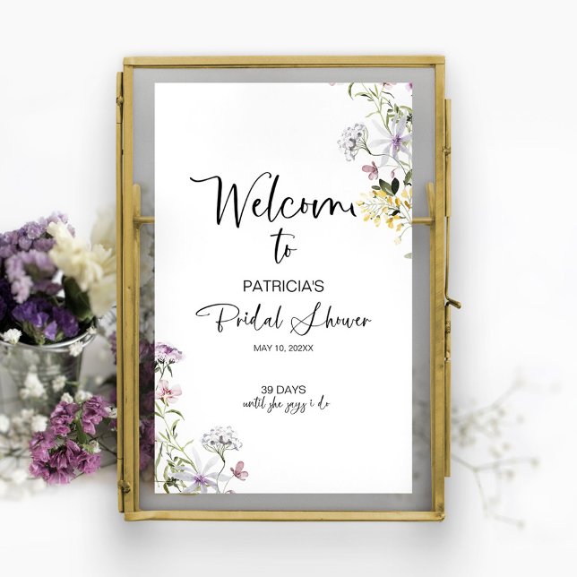 Wildflower Bridal Shower Welcome Sign  (Creator Uploaded)