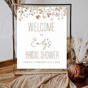 Wildflower Bridal Shower Welcome Sign In Bloom