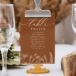 Wildflower Burnt Orange Wedding Seating Chart Invitation<br><div class="desc">Wildflower Burnt Orange Wedding Seating Chart Invitation</div>