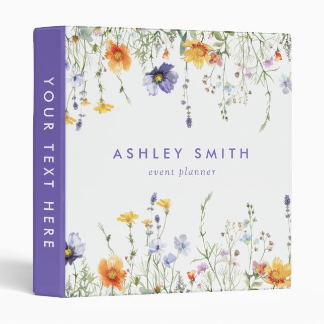 Wildflower Business Binder (Front/Spine)
