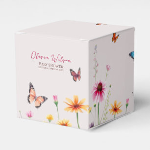 Wildflower Butterflies Baby in Bloom Baby Shower  Favor Box