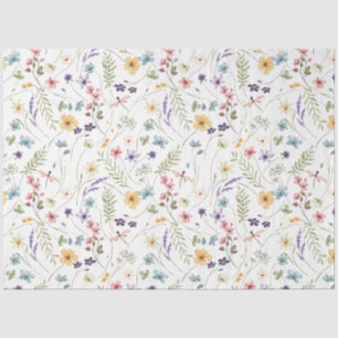 Wildflower Butterfly Garden Baby Shower  Tissue Paper