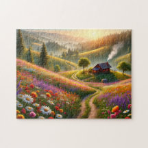 Wildflower Cabin Scenic Spring Landscape