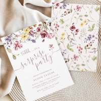 Wildflower Calligraphy Birthday Surprise Party