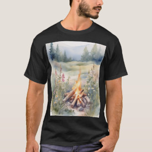 Wildflower Campfire Botanical Camping Shirt Nature