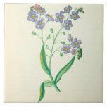 Wildflower Ceramic Kitchen Tile Forget Me Not<br><div class="desc">Country Kitchen wildflower ceramic tile, forget me not flowers. Little blue flowers perfect accent tile or trivet for a country kitchen</div>