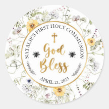 Wildflower Communion Baptism Sticker