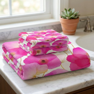 Wildflower Cottagecore Botanical Floral Bath Towel Set