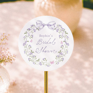 Wildflower Cottagecore Bridal Shower Favour Classic Round Sticker