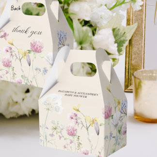 Wildflower Couples Baby Shower Favor Box