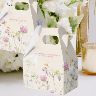 Wildflower Couples Baby Shower Favor Box