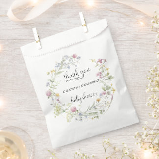 Wildflower Couples Baby Shower  Favour Bag