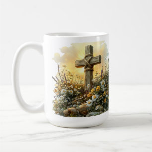 Wildflower Cross Easter Design Coffee Mug