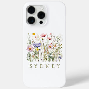 Wildflower Custom Name iPhone 15 Pro Max Case