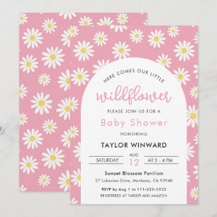 Wildflower Daisy Baby Shower Invitation