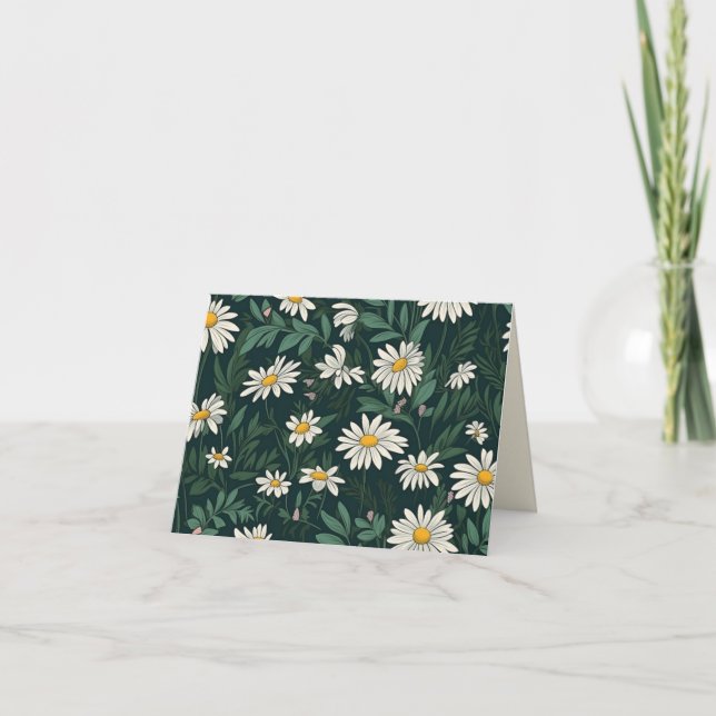 Wildflower Daisy Meadow Thank You Card (Front)